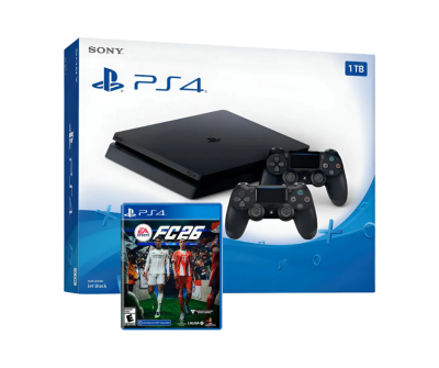 Playstation 4 Slim 1tb + Fifa 25 + 2 Controles Originales